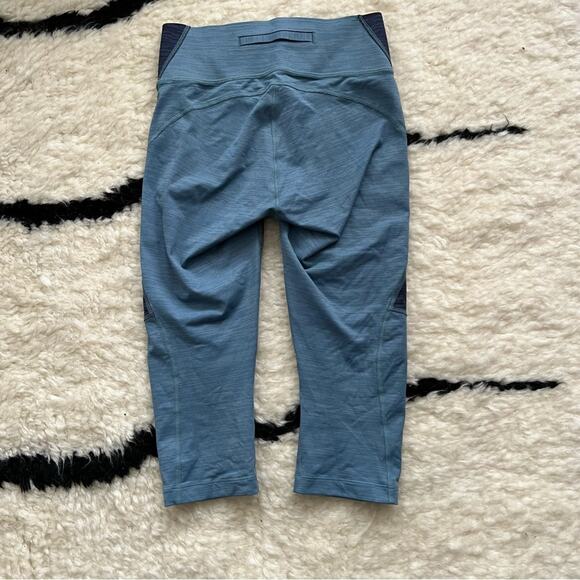 Outdoor Voices TechSweat Blue Colorblock High Rise Cropped Leggings - Picture 6 of 6